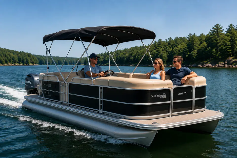 Pontoon Boats on the water